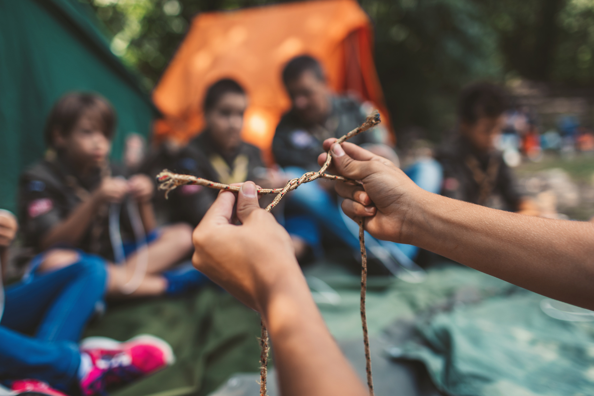 Scouts Learn To Tie The Knot